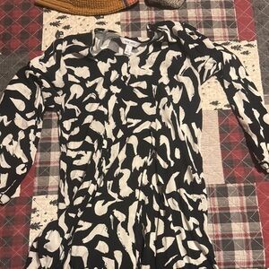 Black and White Patterned Dress